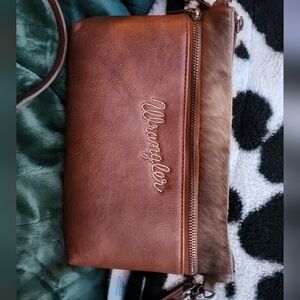 Wrangler Cowhide Crossbody Purse